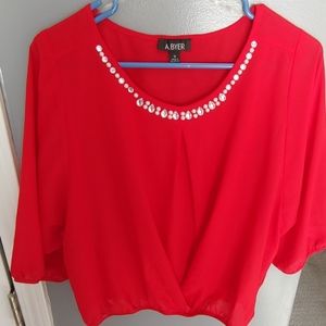 A. Byer Top with Embellishments